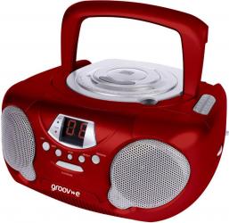 Groov e GVPS713RD Boombox Portable CD Player